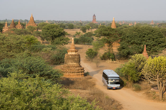 Opciones de viaje para ir de Rangún a Bagan