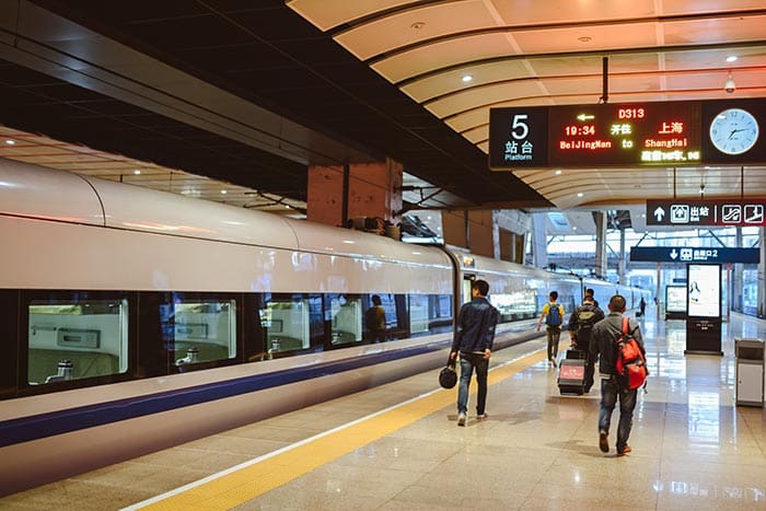 De Pekín a Shanghái en tren