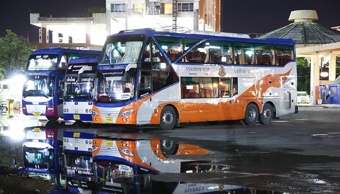 Autobuses de la compañía de autobuses administrada por el gobierno tailandés.