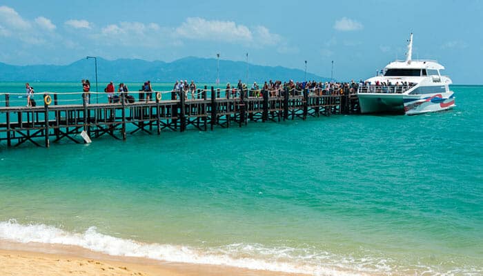 Desde Chumphon puedes llegar al catamarán de alta velocidad Lomprayah