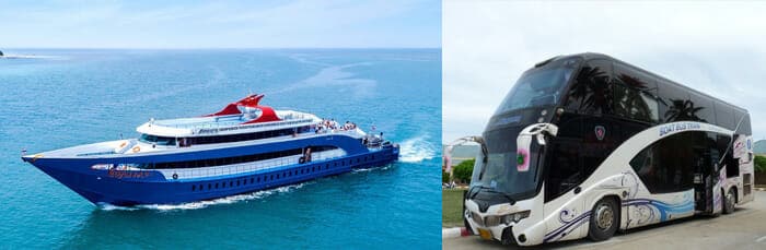 Billete combinado de autobús + ferry de Krabi a Koh Phangan